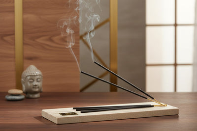 Hem Square Incense collection banner featuring incense sticks and cones with natural botanicals, for aromatherapy, ritual, and everyday home fragrance.