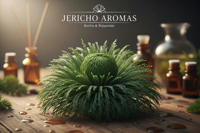 Jericho Flowers collection banner featuring a Jericho flower resurrection plant, for spiritual cleansing and altar rituals.
