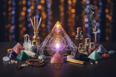 Reiki Pyramid collection banner for Modern Aromatherapy's reiki pyramid product range.