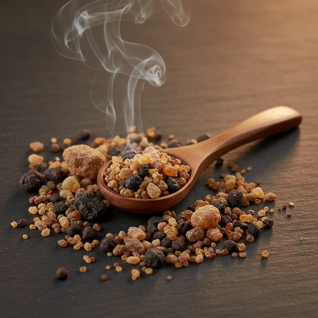 Resin Incense (Granular) collection banner featuring incense sticks and cones with natural botanicals, for aromatherapy, ritual, and everyday home fragrance.