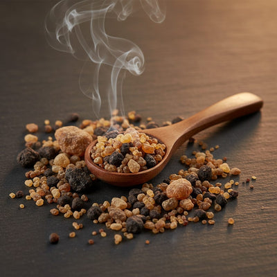 Resin Incense (Granular) collection banner featuring incense sticks and cones with natural botanicals, for aromatherapy, ritual, and everyday home fragrance.
