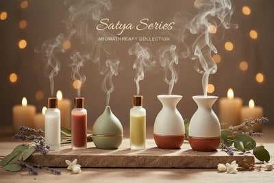 Satya Series collection banner for Modern Aromatherapy's satya series product range.