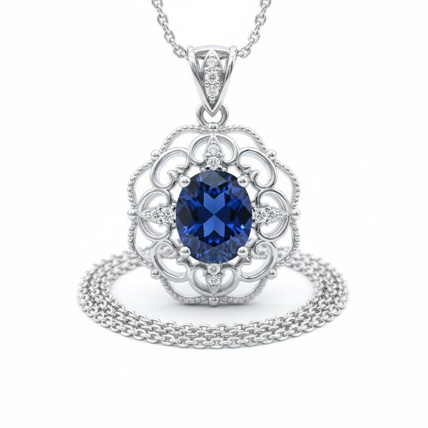 Silver Gemstone Pendant