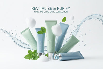 Toothpaste collection banner for Modern Aromatherapy's toothpaste product range.