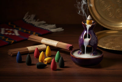 Tribal Soul Backflow Cones & Sticks collection banner for Modern Aromatherapy's tribal soul backflow cones & sticks product range.