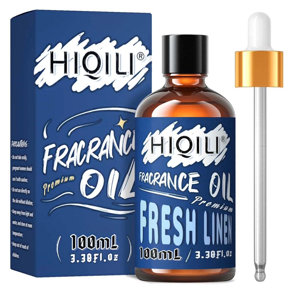 HIQILI Fresh Linen Fragrance Oil 100ml crisp fresh linen for bedroom and living room diffusing.