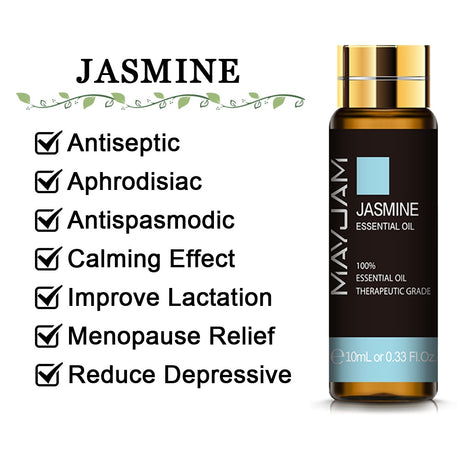 10ML Pure Essential Oil dropper bottle for diffusing, massage oil blending, and natural fragrance use.