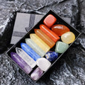14-Piece Chakra Crystal Set bottle-free healing stone kit with gift box for chakra balancing, meditation, and spiritual energy work.