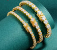 18k Gold Plated Moissanite Tennis Bracelet jewelry bracelet for elegant everyday wear, special occasions, and gift giving.
