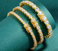 18k Gold Plated Moissanite Tennis Bracelet jewelry bracelet for elegant everyday wear, special occasions, and gift giving.