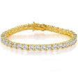 18K Gold-Plated Zircon Tennis Bracelet jewelry bracelet for elegant daily wear, formal styling, and gift giving.