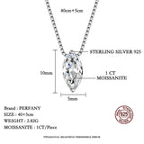 1ct moissanite teardrop necklace for everyday elegance, date night looks, and anniversary gifting.