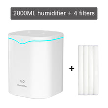 2000ML double mist humidifier for office and home use to relieve dry air and improve comfort during work, rest, and sleep.