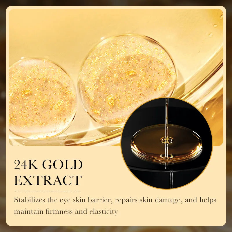 24k Gold eye cream for helping reduce eye bags, firming delicate under-eye skin, and hydrating tired eyes.