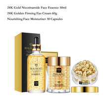 24K Gold Niacinamide Anti-Wrinkle Serum Set key ingredients including gold hyaluronic acid and allantoin.