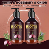 GSWP 3-in-1 Onion shampoo and conditioner set for scalp cleansing, moisture care, and everyday hair repair support.