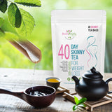 40-Day Skinny Detox herbal tea bags for cleansing support, bloating relief, and everyday detox tea use.