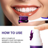 5D V34 Purple Teeth Whitening Stick step-by-step usage guide for daily teeth brightening.