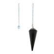 6 Sided Black Tourmaline Pendulum for dowsing and divination, grounding practice, and protection work.