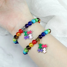 7 Chakra Autism Awareness bracelet gemstone beaded bracelet for chakra alignment, calming support, and everyday wellness use.