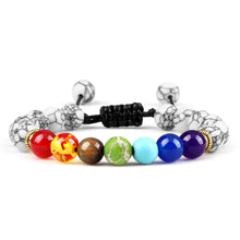 7 Chakra balance lava stone bracelet for chakra work, mindfulness, and everyday healing wear.