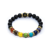 7 Chakra crystal bracelet with card for crystal healing, chakra work, and everyday spiritual wear.