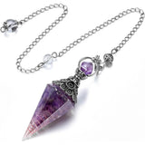 7 Chakra Crystal Pendulum for dowsing, divination, and energy work.