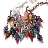 7 Chakra Crystal Pendulum for dowsing, divination, and energy work.