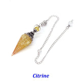 7 Chakra Crystal Pendulum for dowsing, divination, and energy work.