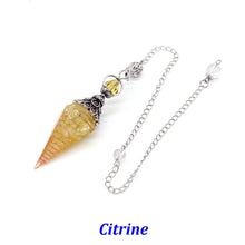7 Chakra Crystal Pendulum for dowsing, divination, and energy work.