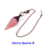 7 Chakra Crystal Pendulum for dowsing, divination, and energy work.