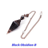 7 Chakra Crystal Pendulum for dowsing, divination, and energy work.