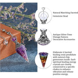 7 Chakra Crystal Pendulum for dowsing, divination, and energy work.