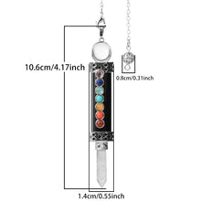 7 Chakra Crystal Quartz Dowsing Pendulum for dowsing, divination, and energy work.