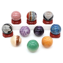 7 Chakra Natural Crystal Ball natural crystal ball for spiritual gifting, home decor, and meditation display.