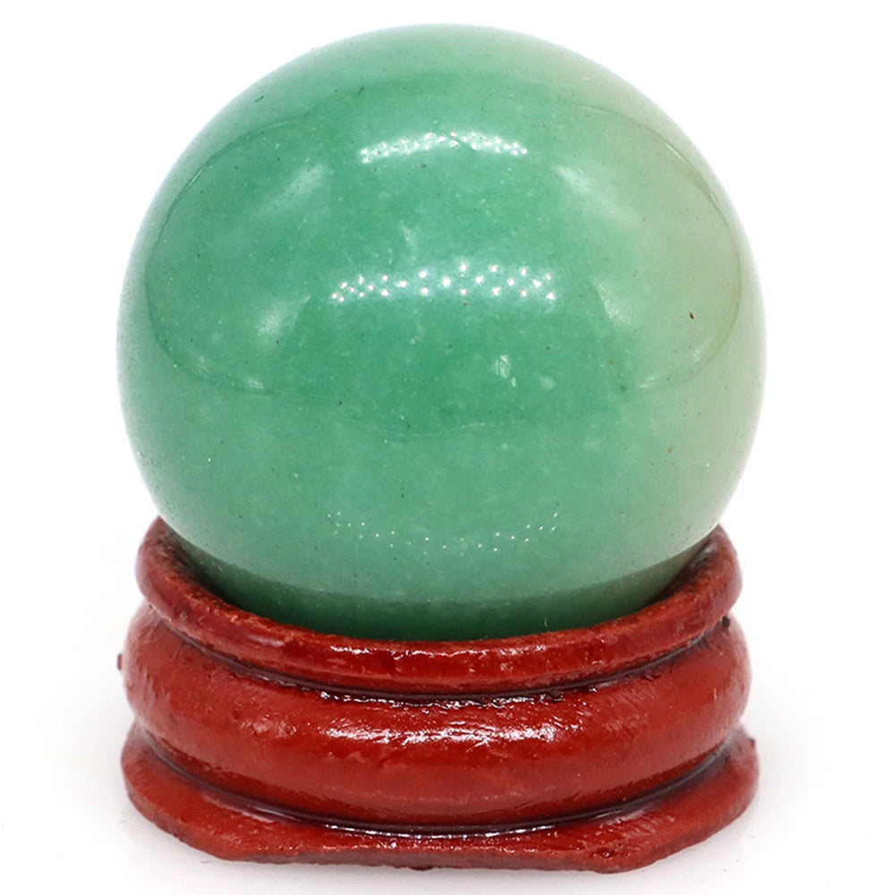 7 Chakra energy crystal ball polished sphere for chakra work, spiritual rituals, and calming meditation use.