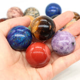 7 Chakra gemstone crystal ball decorative sphere for chakra cleansing, spiritual focus, and mindful meditation.