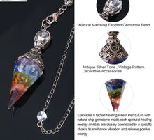 7 Chakra Healing Pendulum for dowsing, divination, and energy work.