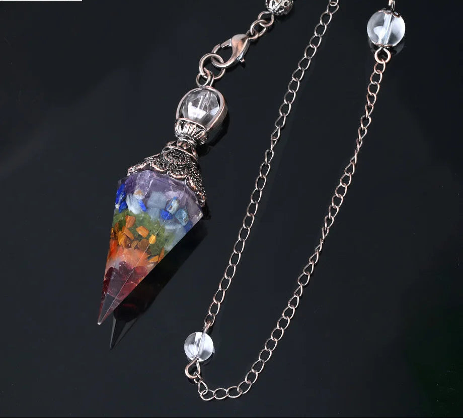 7 Chakra Healing Pendulum for dowsing, divination, and energy work.