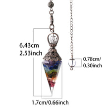 7 Chakra Healing Pendulum for dowsing, divination, and energy work.