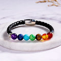 7 Chakra Healing Stone Bracelet with charm beaded bracelet for meditation, chakra balancing, and daily spiritual wear.