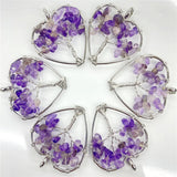 7 Chakra Heart-Shaped Reiki Pendants for meditation, gifting, and crystal jewelry.