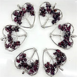 7 Chakra Heart-Shaped Reiki Pendants for meditation, gifting, and crystal jewelry.