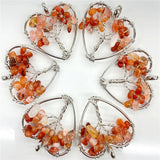 7 Chakra Heart-Shaped Reiki Pendants for meditation, gifting, and crystal jewelry.