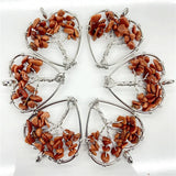 7 Chakra Heart-Shaped Reiki Pendants for meditation, gifting, and crystal jewelry.