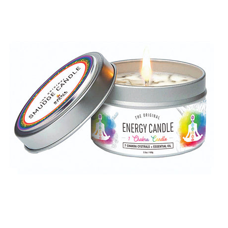 7 Chakra smoke-free smudge candle, 100 grams, eco-soy wax