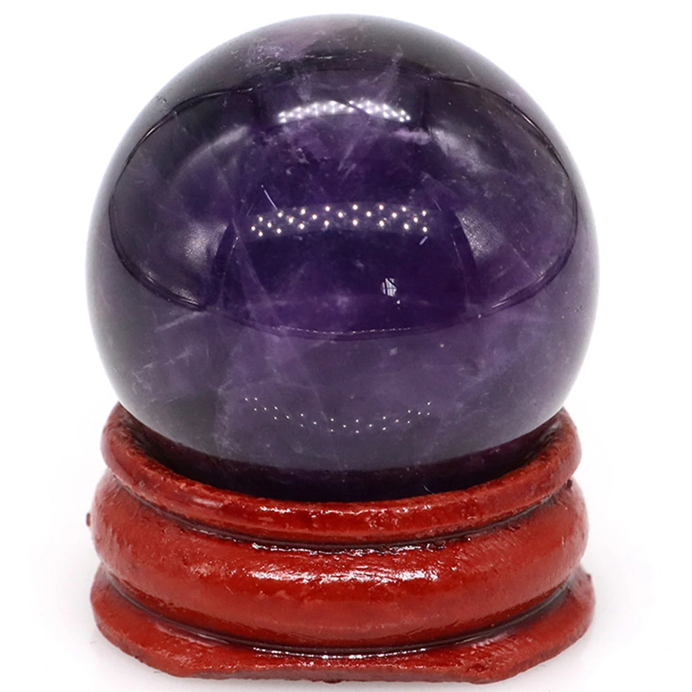 7 Chakra stone orb for meditation, chakra alignment, and calming spiritual energy work.
