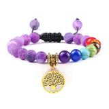 7 Chakra Tree of Life spiritual bracelet for prayer, chakra alignment, and everyday healing use.