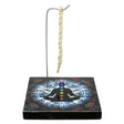 7 Chakras square metal incense holder for rope or stick incense