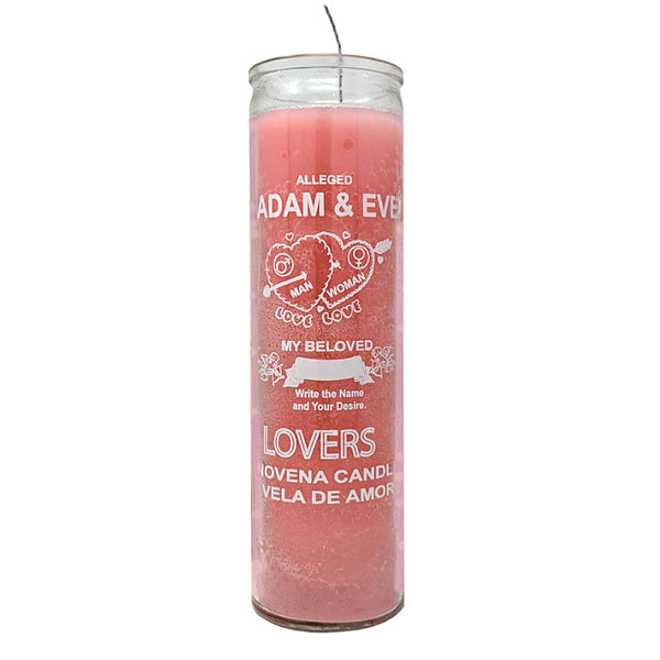 7 Day Adam and Eve fixed candle, 8 inches, paraffin wax
